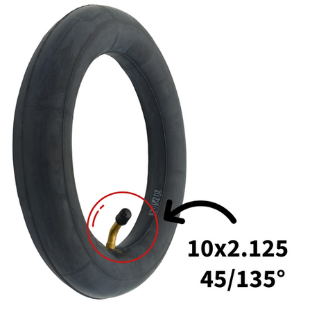 Schlauch 10x2.125 45/135° Winkel 2er Set für E-Scooter Ersatz – Bild 3