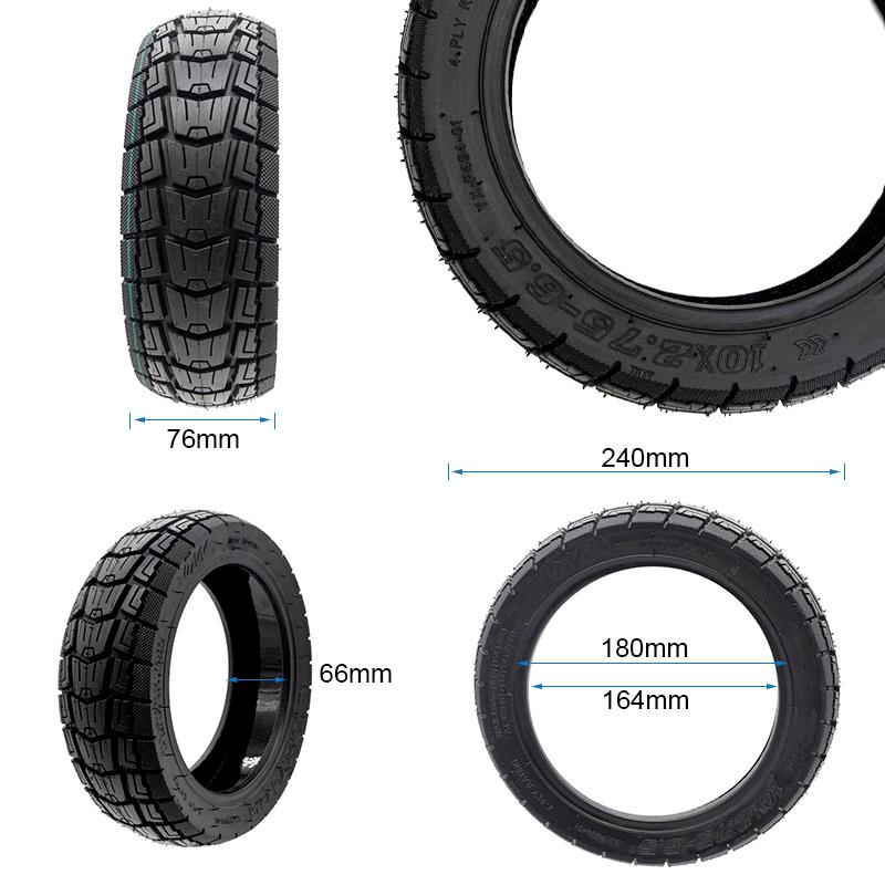 Off-Road Reifen 10x2.75-6.5 Tubeless mit Gel + Ventil für Kukirin G2 – Bild 4