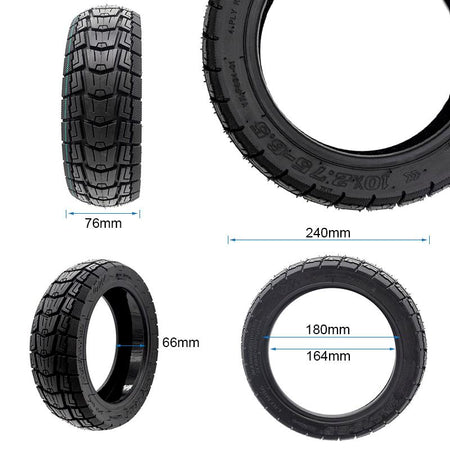 Off-Road Reifen 10x2.75-6.5 Tubeless mit Gel + Ventil für Kukirin G2 – Bild 4
