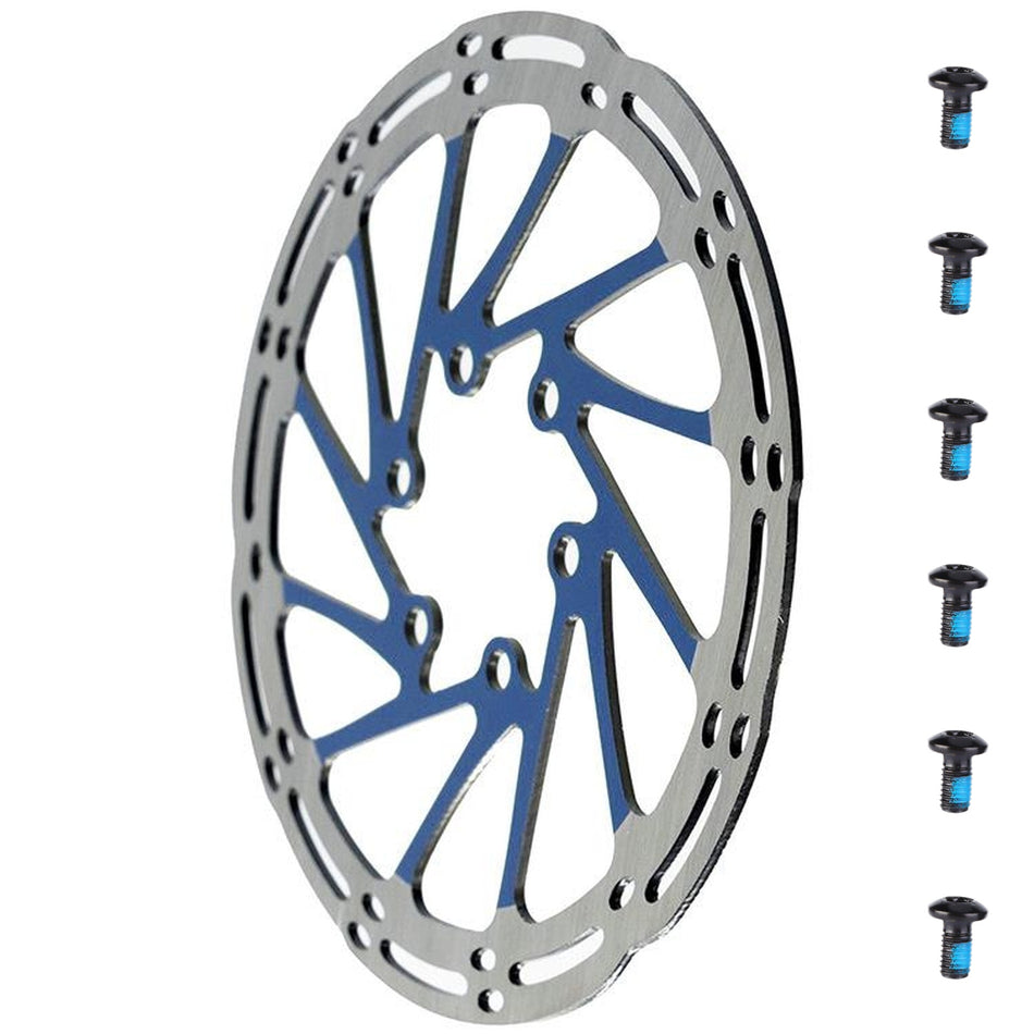 Disco de travão 140mm 6 furos azul com parafusos para Xiaomi 6 Ultra