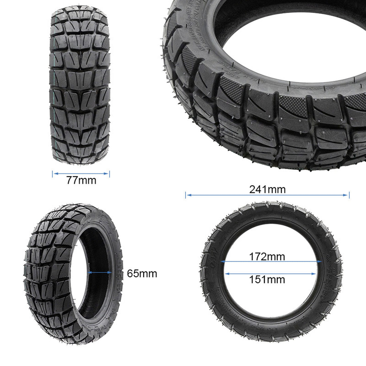 Tubeless Offroad Reifen 255x80 (10x3.00-6) mit Ventil für Generic E-Scooter – Bild 6