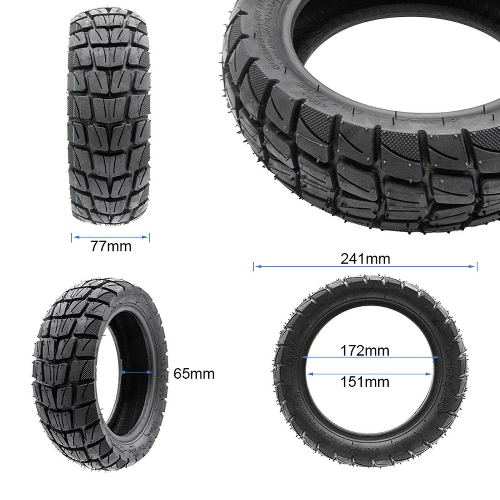 Tubeless Offroad Reifen 255x80 (10x3.00-6) mit Ventil für Generic E-Scooter – Bild 6
