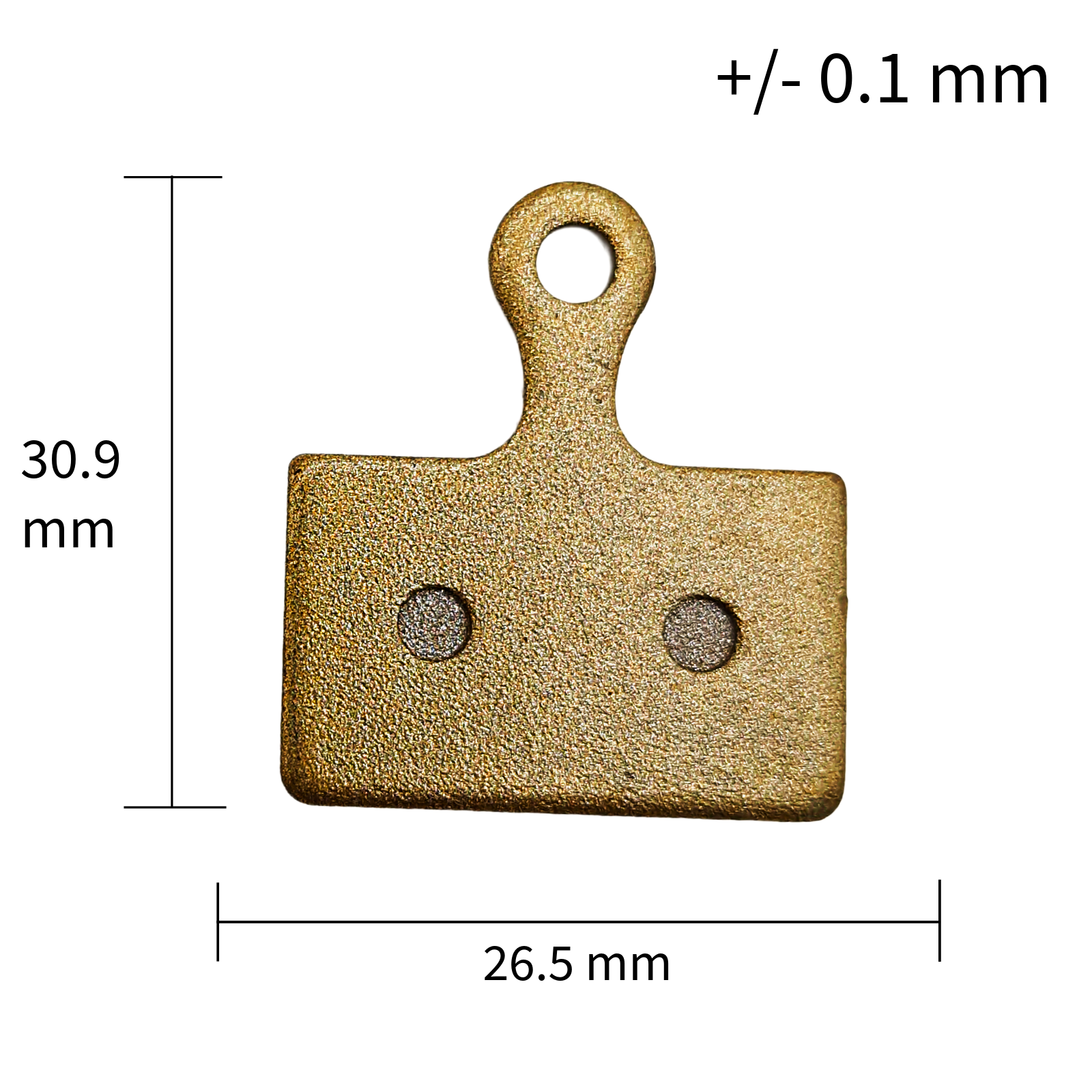 Bremsbelag Voll Metall 26,5x30,9 mm für Elektro Scooter Aftermarket