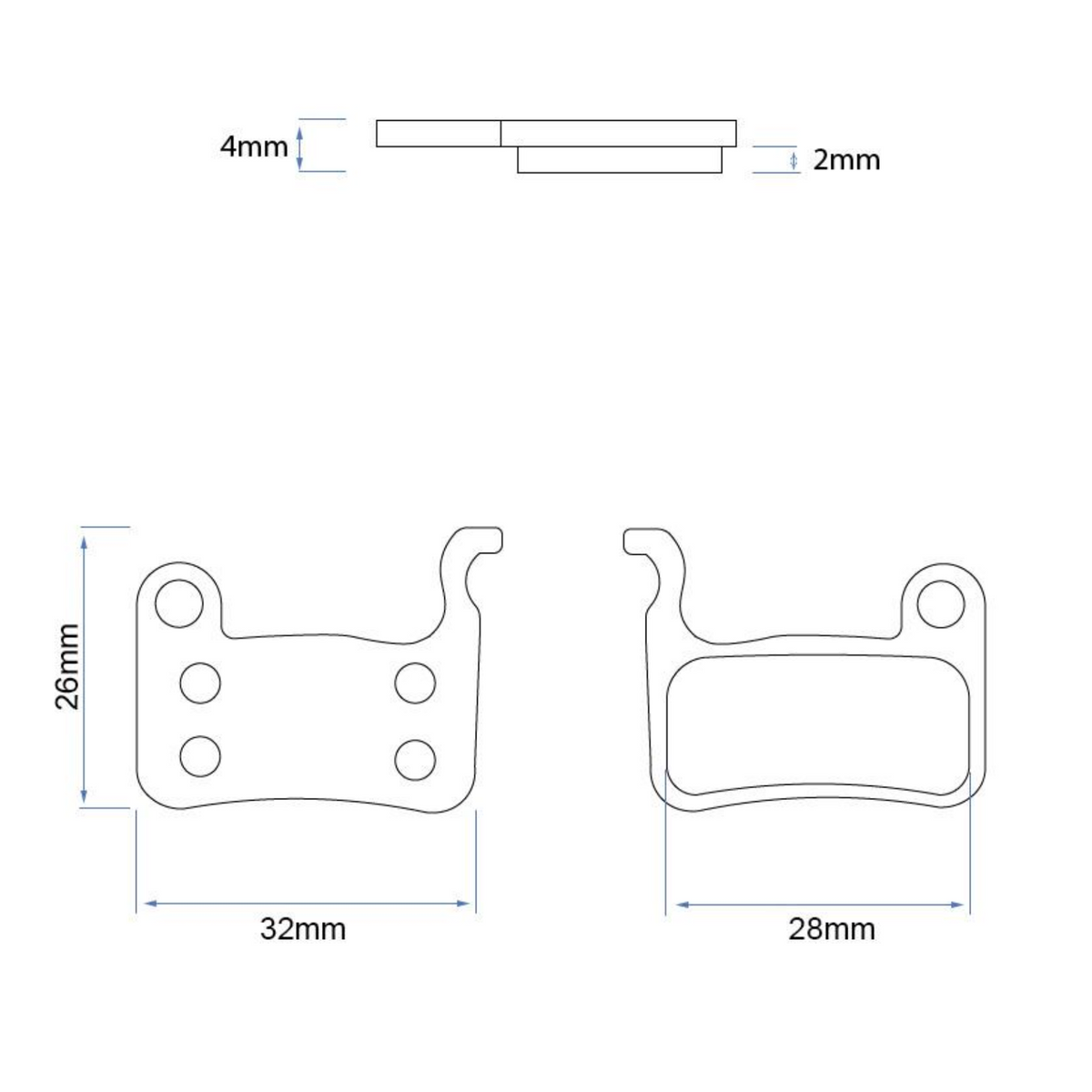 Bremsbelag Semi Metall für Egret EY! 1 2er Set Aftermarket