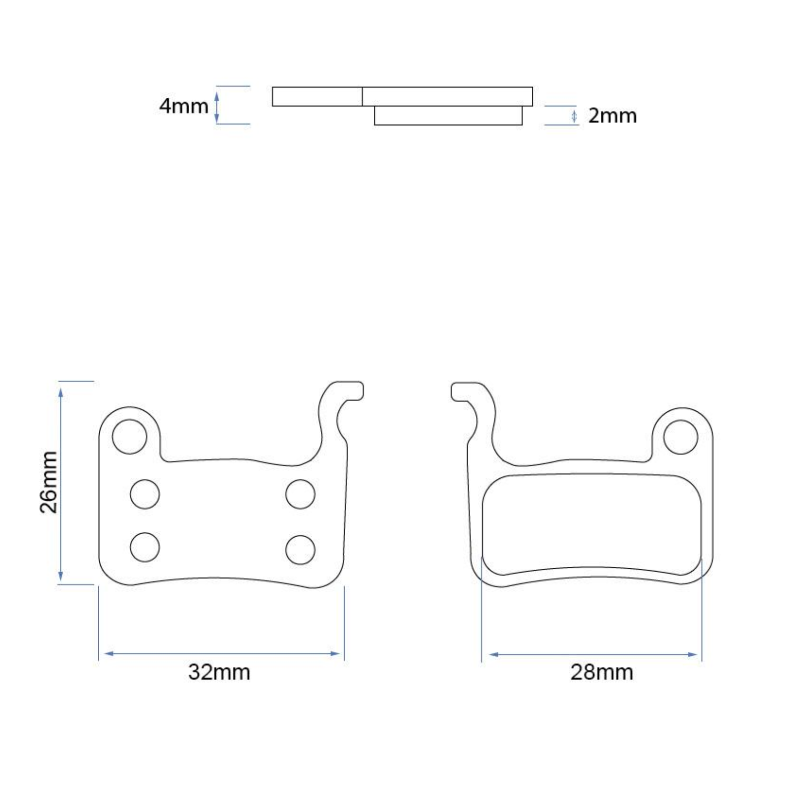 Bremsbelag Semi Metall für Egret EY! 1 2er Set Aftermarket