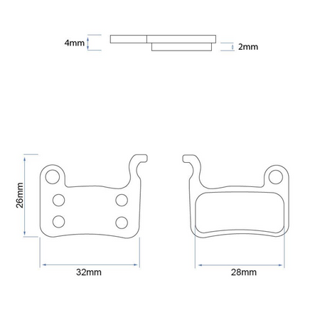 Bremsbelag Semi Metall für Egret EY! 1 2er Set Aftermarket