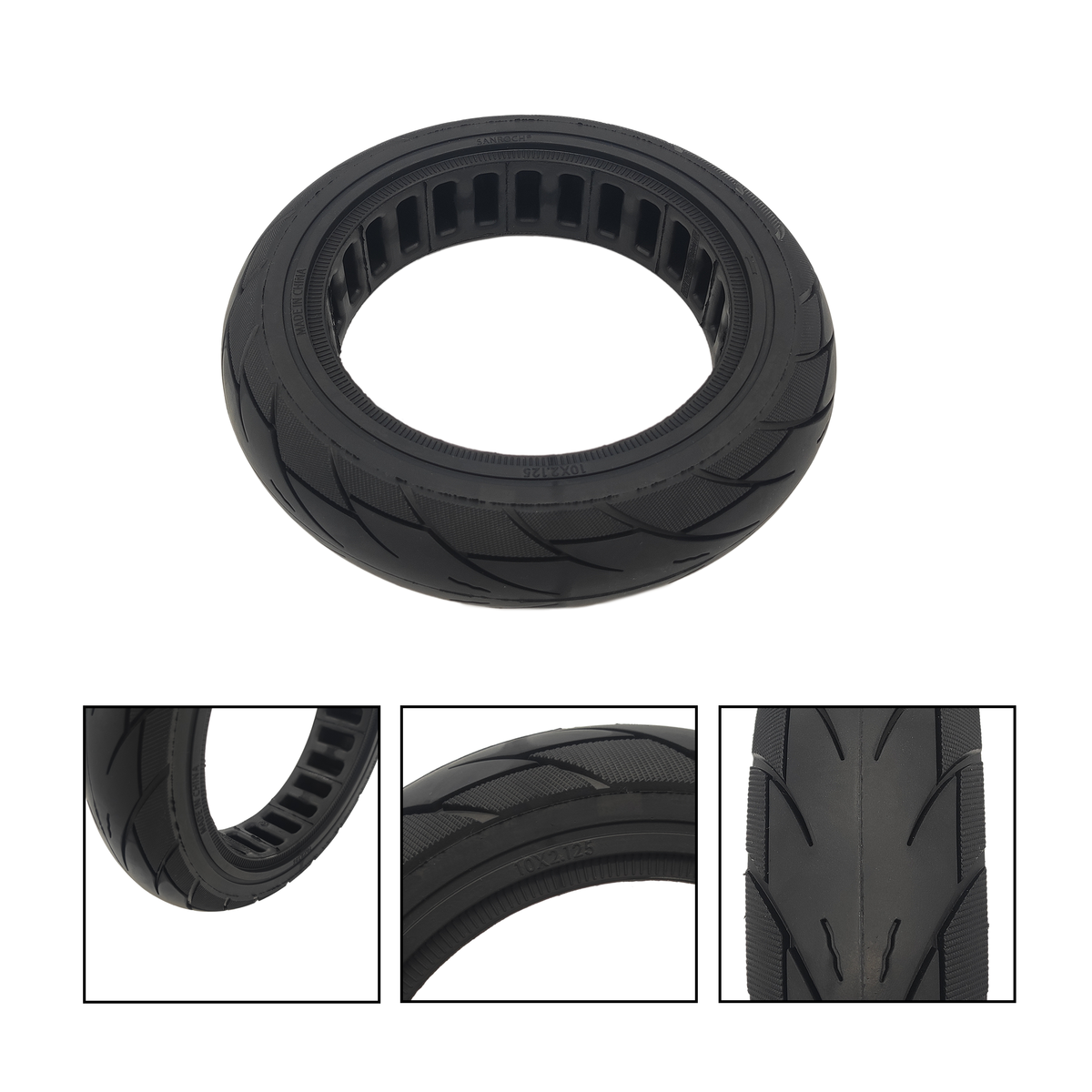 Ninebot Segway F65 Vollgummi Reifen 10x2.125 Zoll (44mm) Schwarz Soft – Bild 9