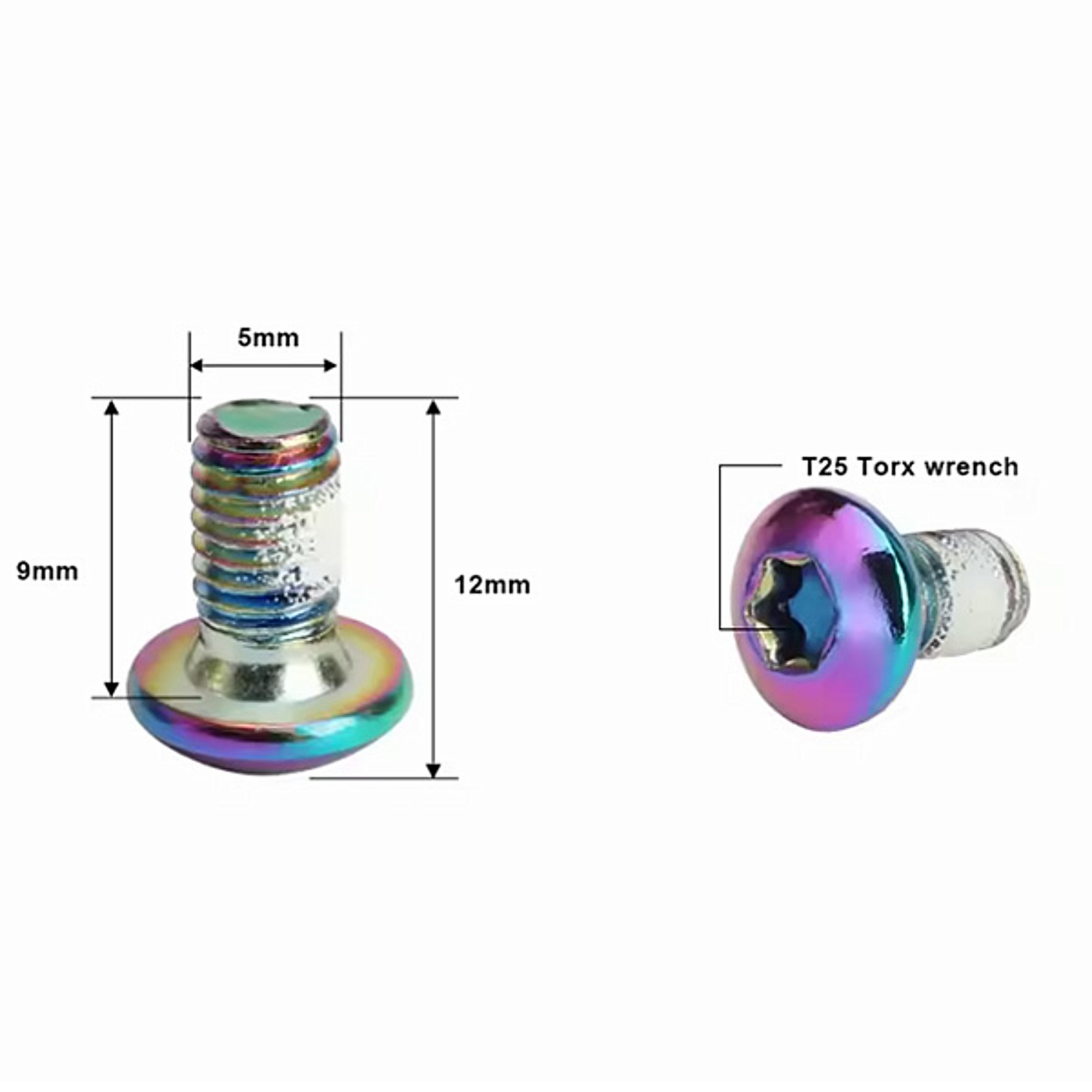 Torx Schrauben blau eloxiert mit Schraubensicherung 12 Stück für Bremsscheibe Aftermarket