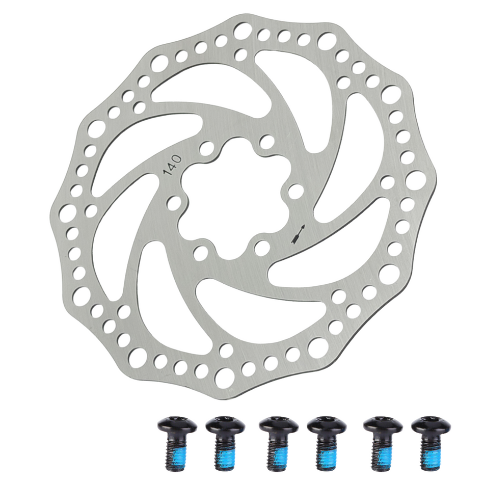 Bremsskive 140 mm 6 huller med skruer til iScooter iX7 / iX7 Pro