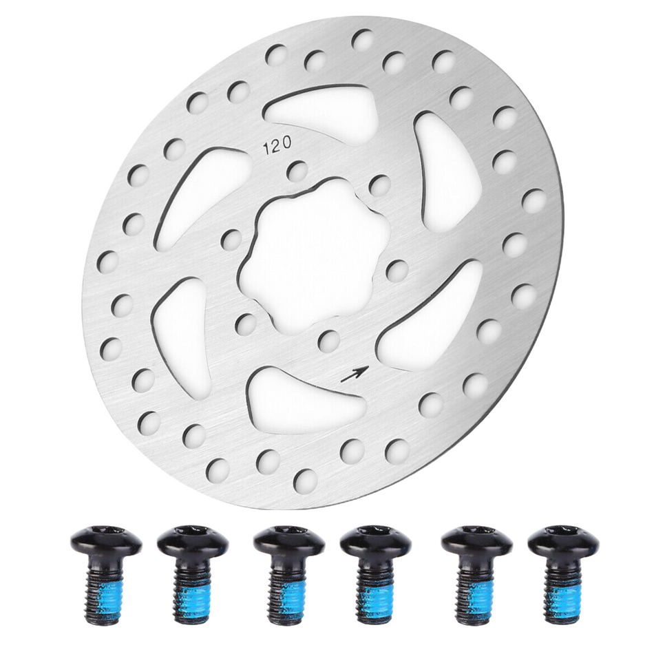 Segway-Ninebot F3 disco de freno 120mm 6 agujeros con tornillos Repuesto de posventa