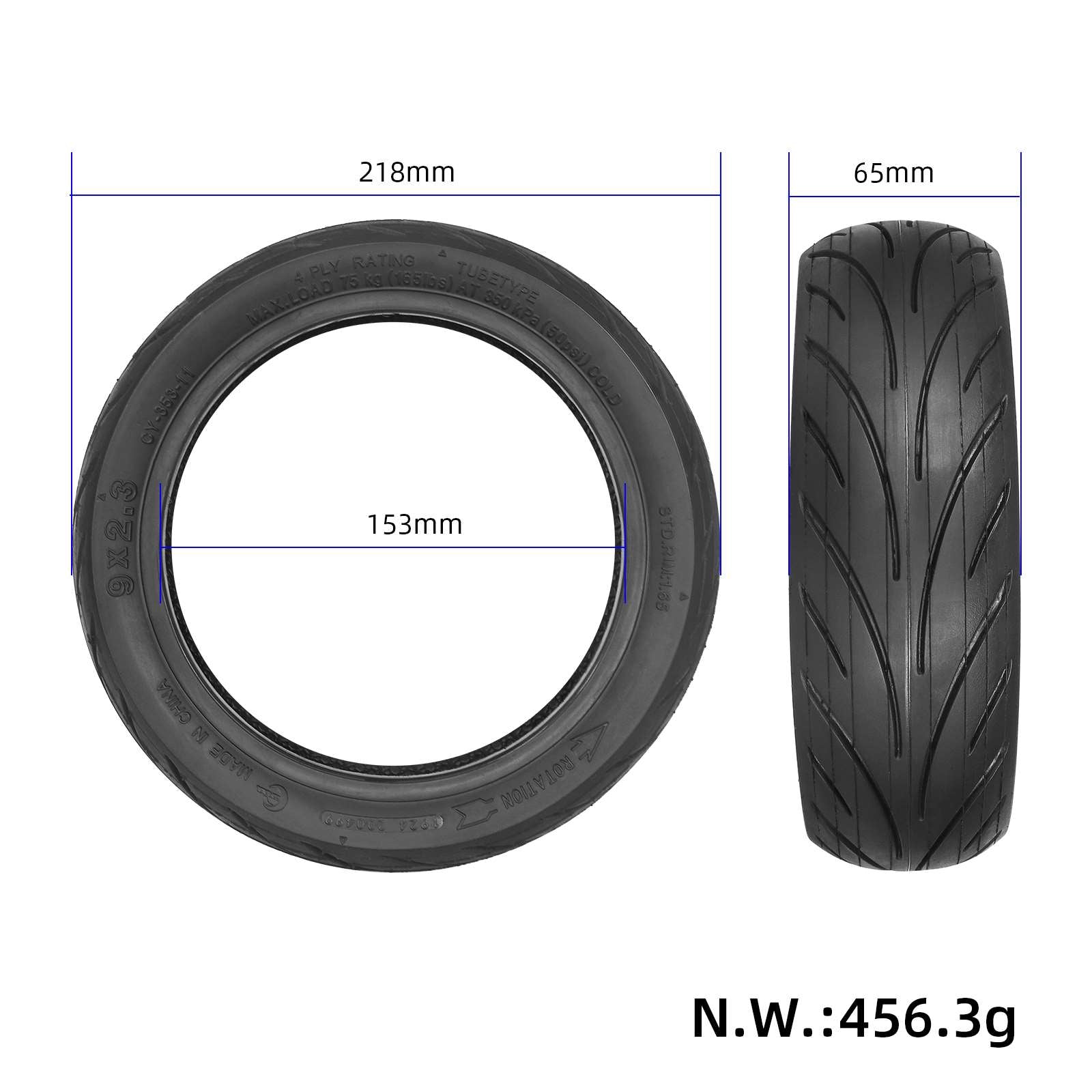 Reifen 9x2.3-6.1 für Generic Originalteil
