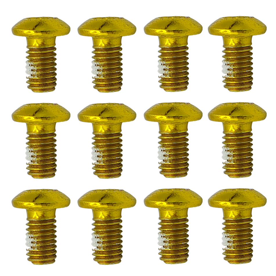 Torx Schrauben gold eloxiert mit Schraubensicherung für Bremsscheibe 12 Stück Aftermarket