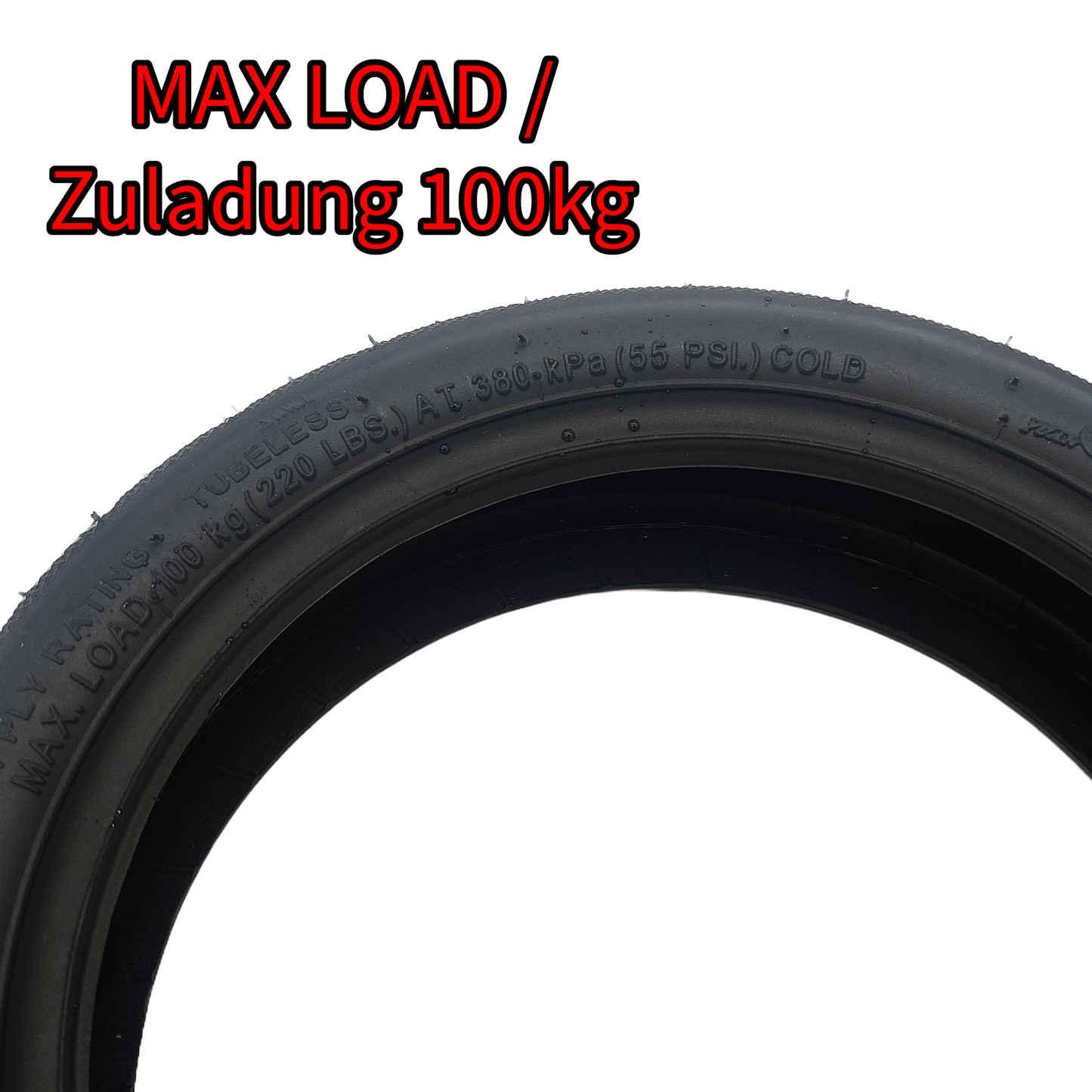 Neumático Ninebot Max G2 G2D rueda trasera 60/65-6.9 tubeless con capa de gel