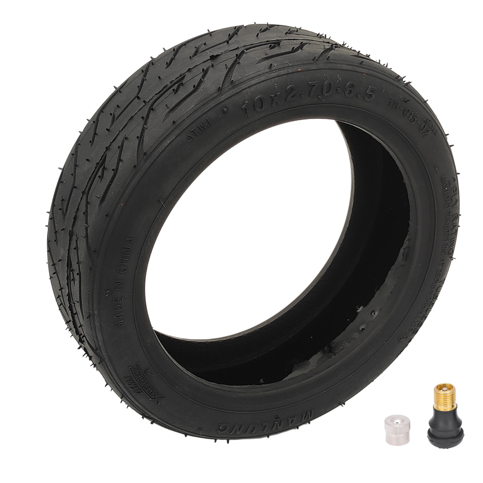 Pedana pneumatico tubeless Fritz 10x2.7-6.5 con strato in gel con valvola aftermarket