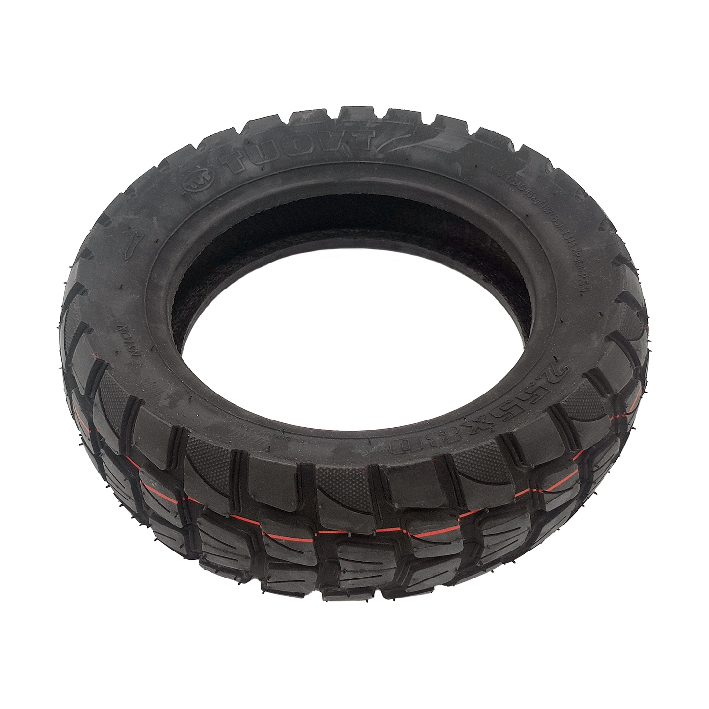 Neumático todoterreno de 255x80 con juego de válvulas 10x2.125 90 °