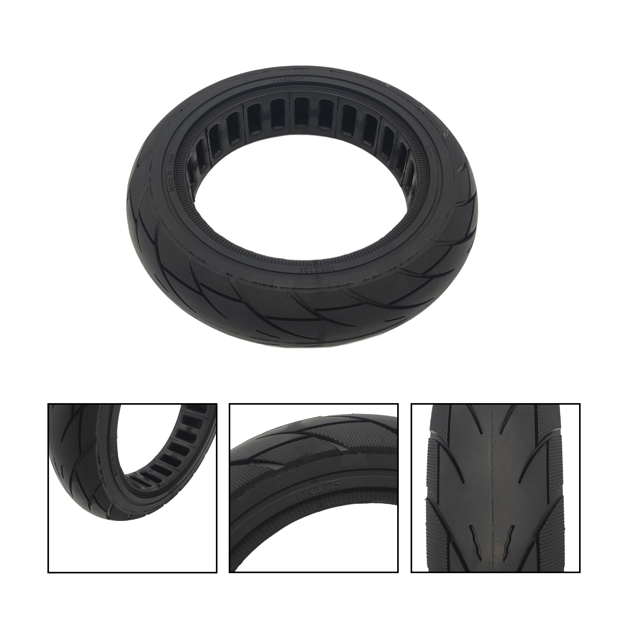 Vollgummi Reifen 10x2.125-6.5 6.6 für Odys Alpha X5 Aftermarket