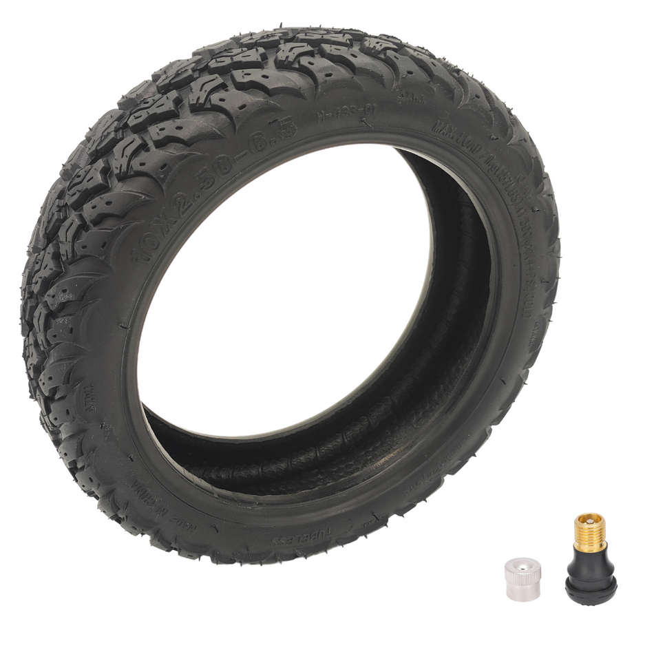 Pneu tubeless tout-terrain 10x2,5-6,5 pouces avec valve colibri