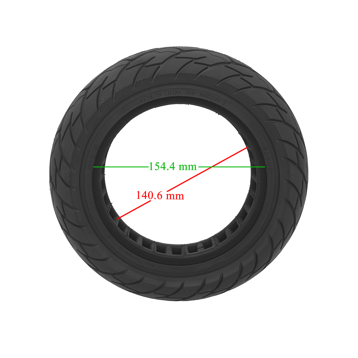Vollgummireifen für SoFlow SO4 Pro Gen2 10x2.125  Schwarz Nedong 34mm