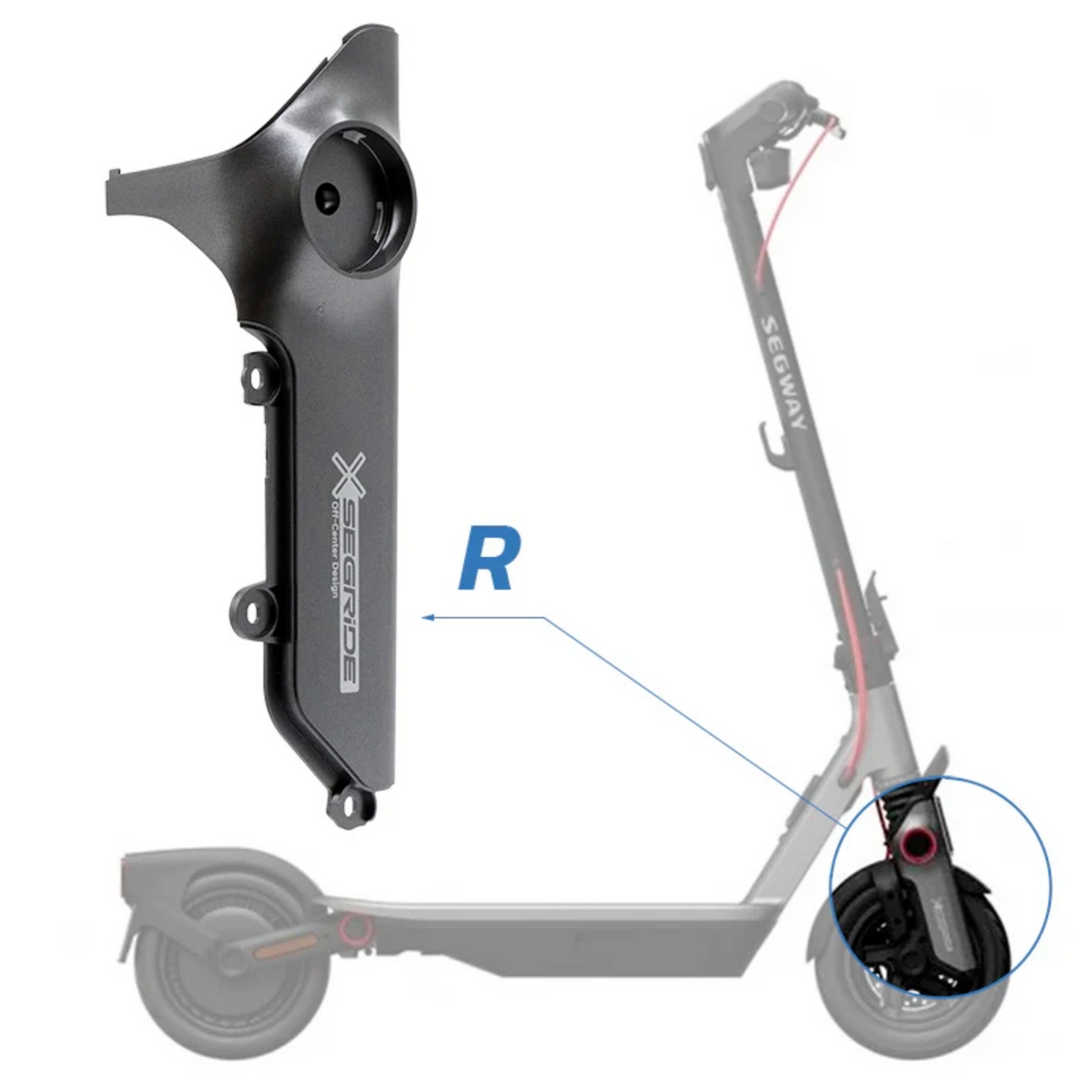 Vorderradabdeckung rechts für Segway Ninebot F3 Originalteil