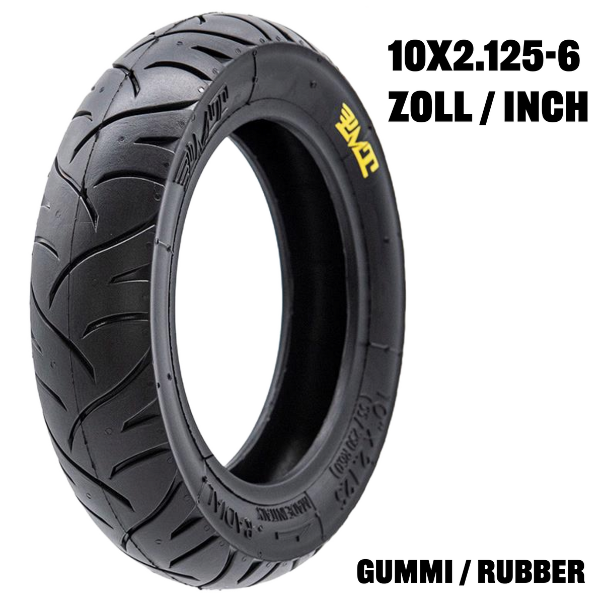 PMT Reifen 10x2.125-6 Gummi 55/250-6