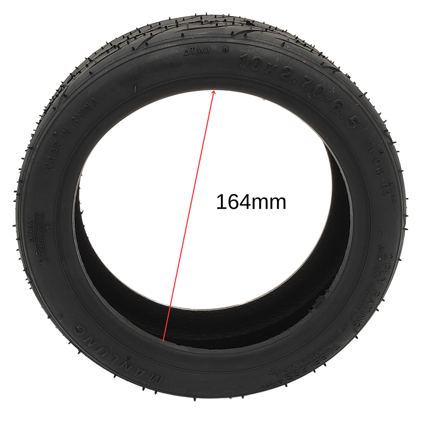 Xuancheng 10x2.7-6.5 tubeless tire with gel layer with valve