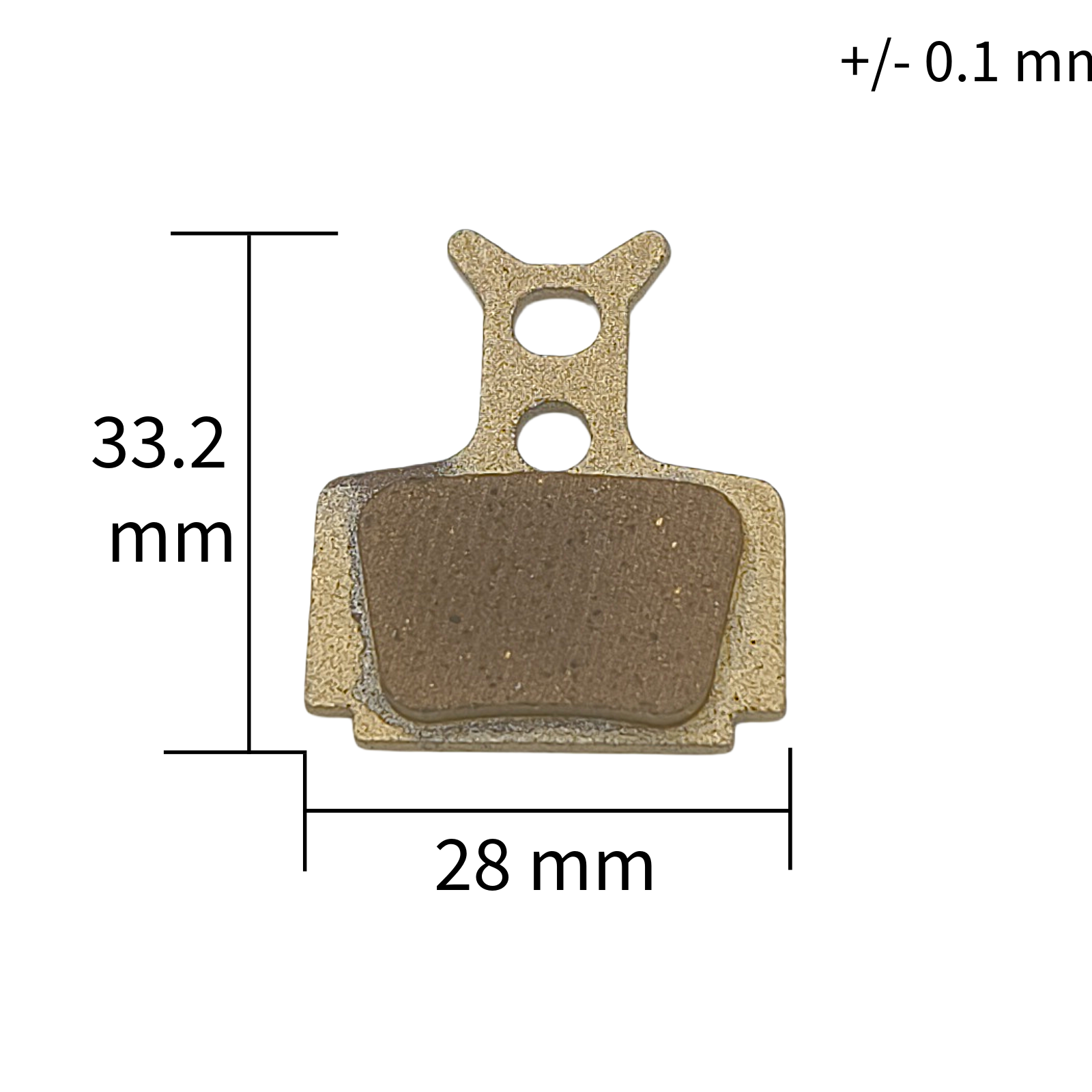 Bremsbelag Vollmetall 28x33 2 Universal für Generic Aftermarket
