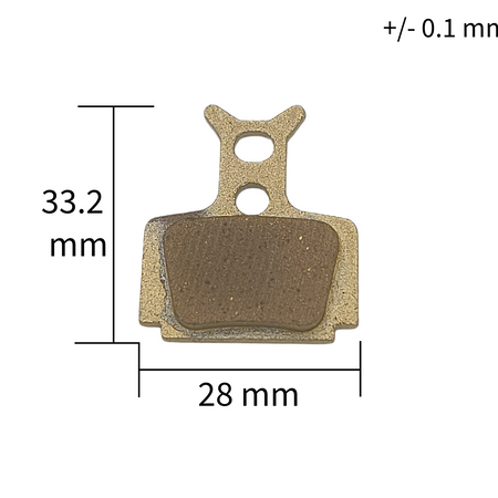Bremsbelag Vollmetall 28x33 2 Universal für Generic Aftermarket