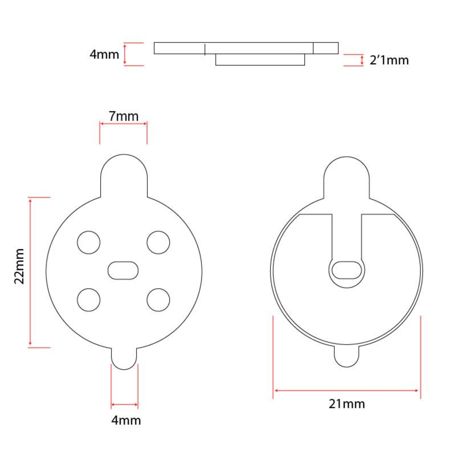 Bremsbelag Semi Metall für Egret EY! 6 2 Paar Aftermarket
