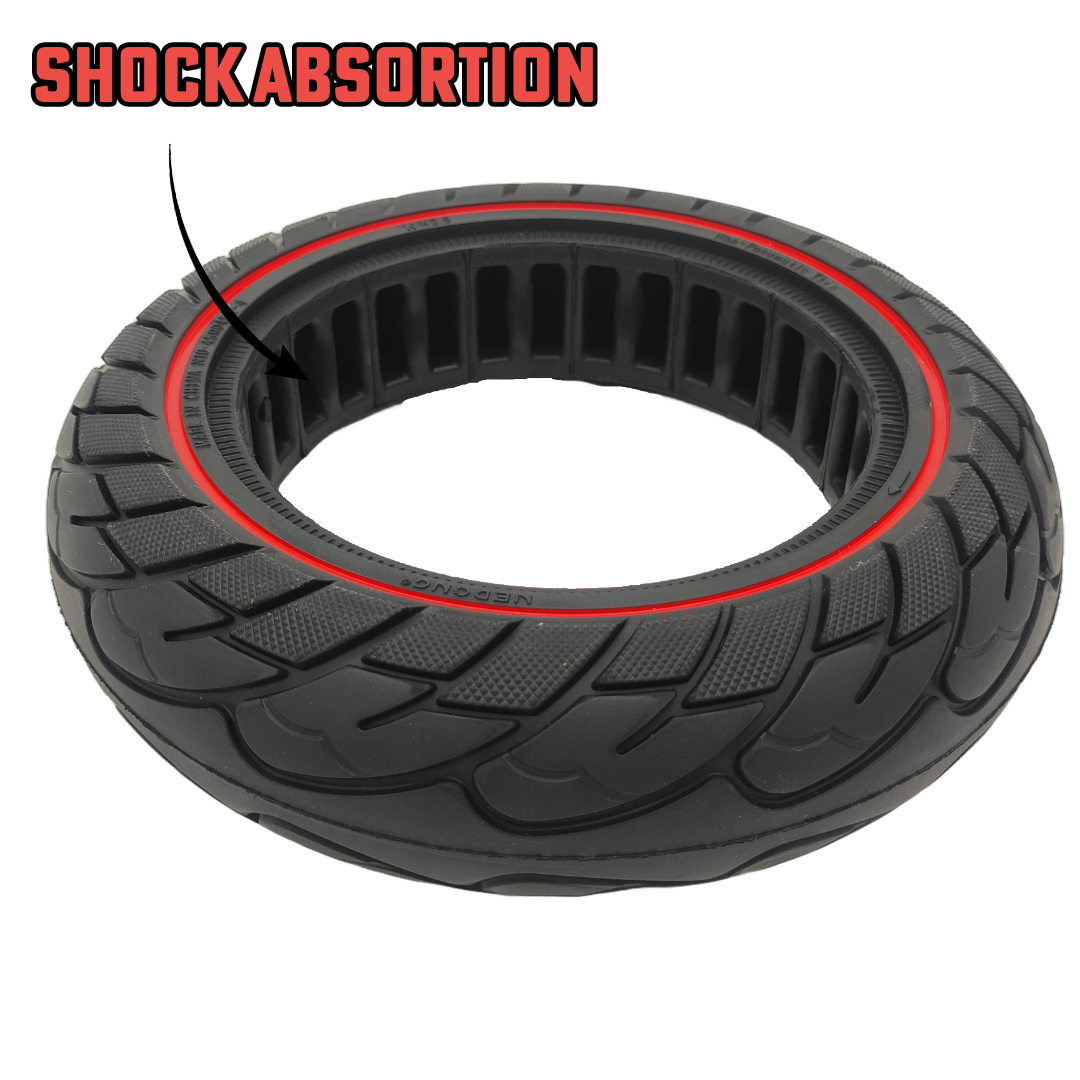 Vollgummi Reifen 10x2.5-6.5 rot für Xiaomi Electric Scooter 5 Aftermarket