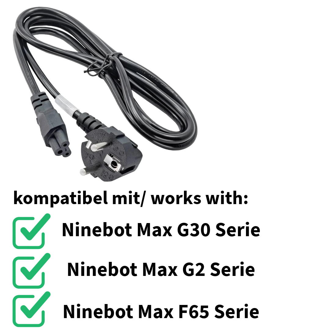 Ladekabel für Ninebot Max G30 G2 F65 Aftermarket Ersatz 1,5m