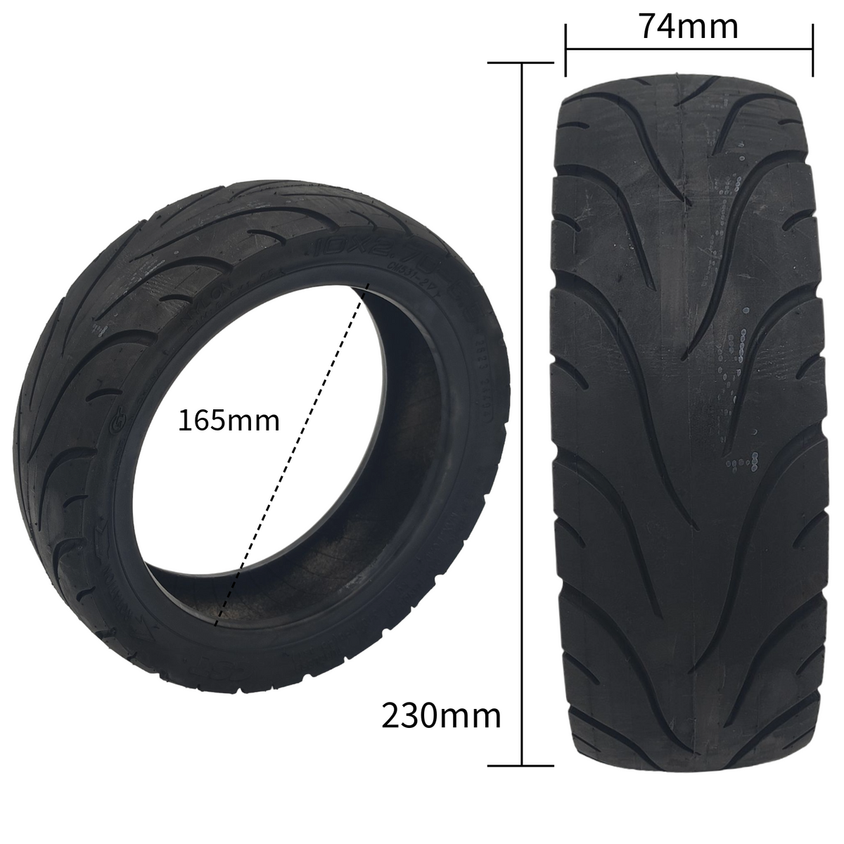 EGRET EY!2 CST Reifen 10x2.7-6.5 Tubeless ohne Gelschicht mit Ventil – Bild 8