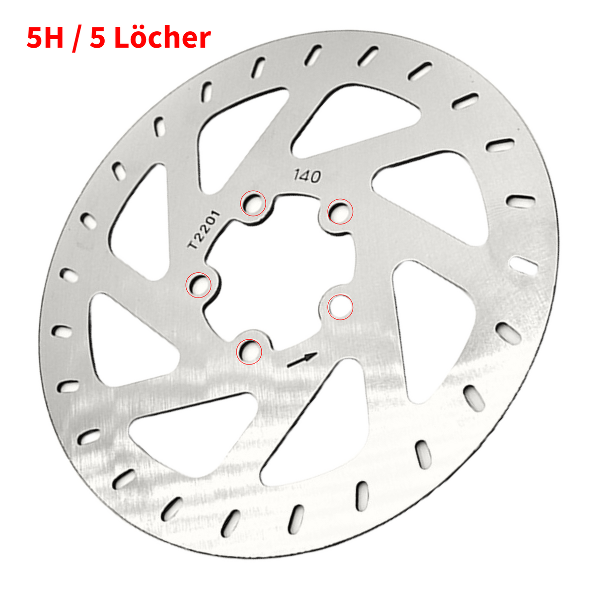 Bremsscheibe 140mm 5 Loch für NAVEE N65i Aftermarket