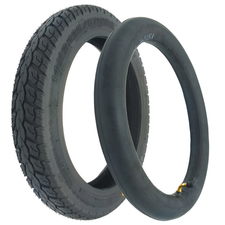 Fiido D3 Pro Reifen Set 14x2.125 / 57-254 mit Schlauch 14x2.125 45/90° – Bild 2