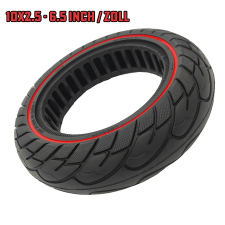 Vollgummi Reifen 10x2.5-6.5 rot für Xiaomi Electric Scooter 5 Aftermarket