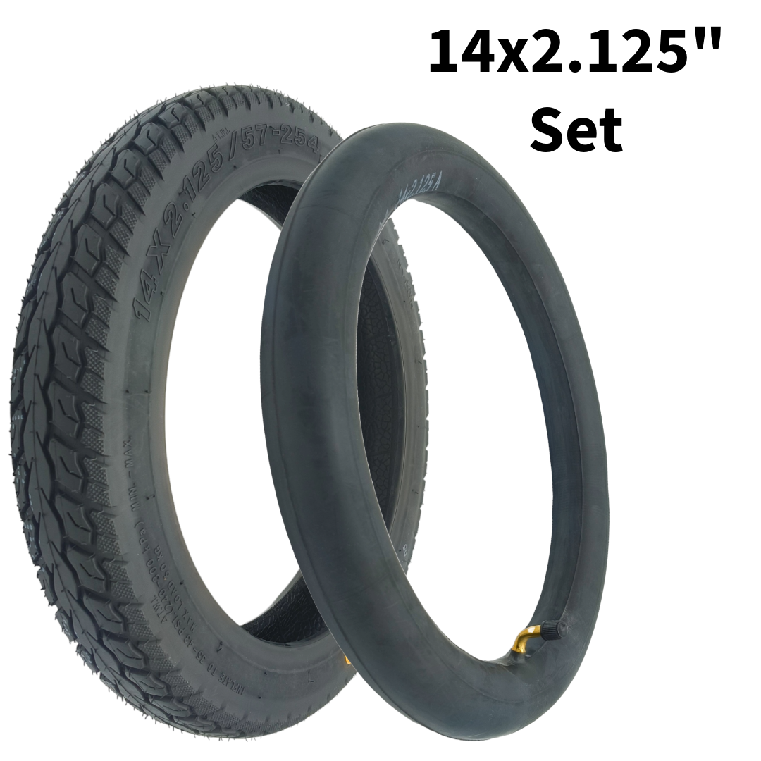 Fiido D3 Pro Reifen Set 14x2.125 / 57-254 mit Schlauch 14x2.125 45/90° – Bild 3