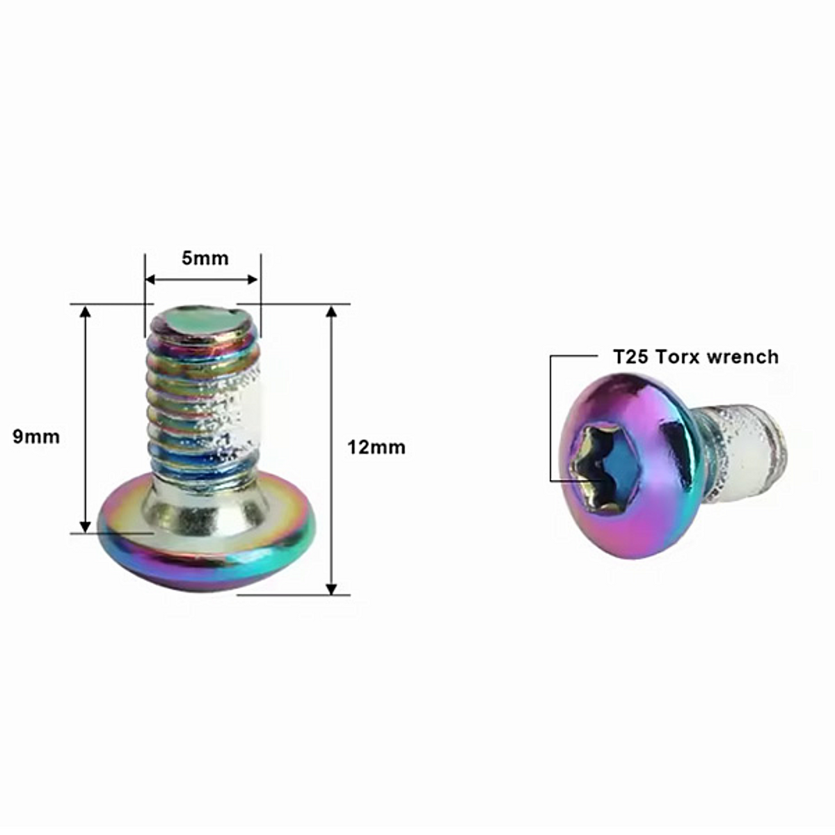 Torx Schrauben rot eloxiert mit Schraubensicherung für Bremsscheibe 12 Stück Aftermarket