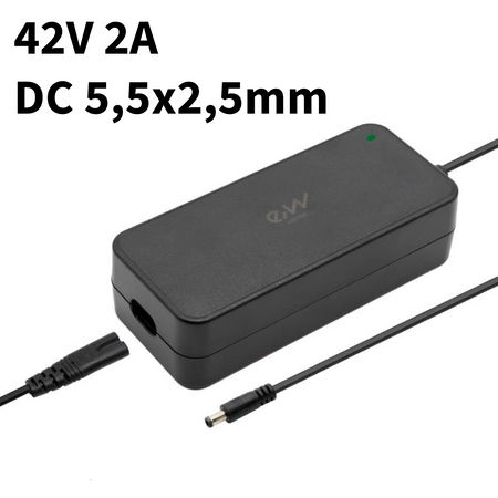 Swagtron EB 7 Premium Ladegerät Netzteil DC 5,5x2,5 mm 42V 2A für 36V Akku