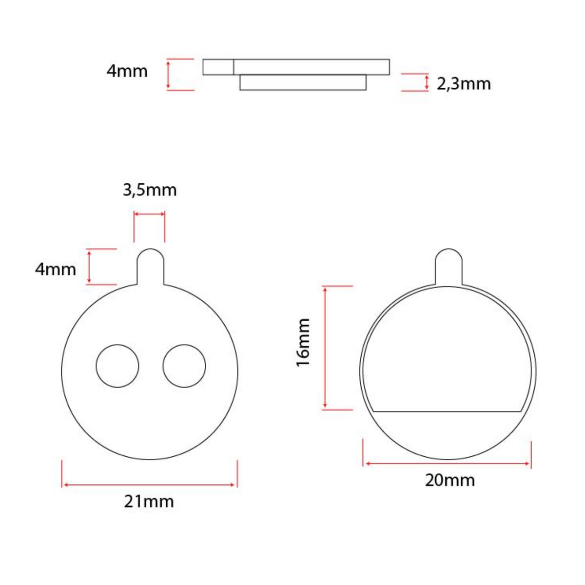 Bremsbelag Semi Metall für Digger ES3 1 Paar Aftermarket