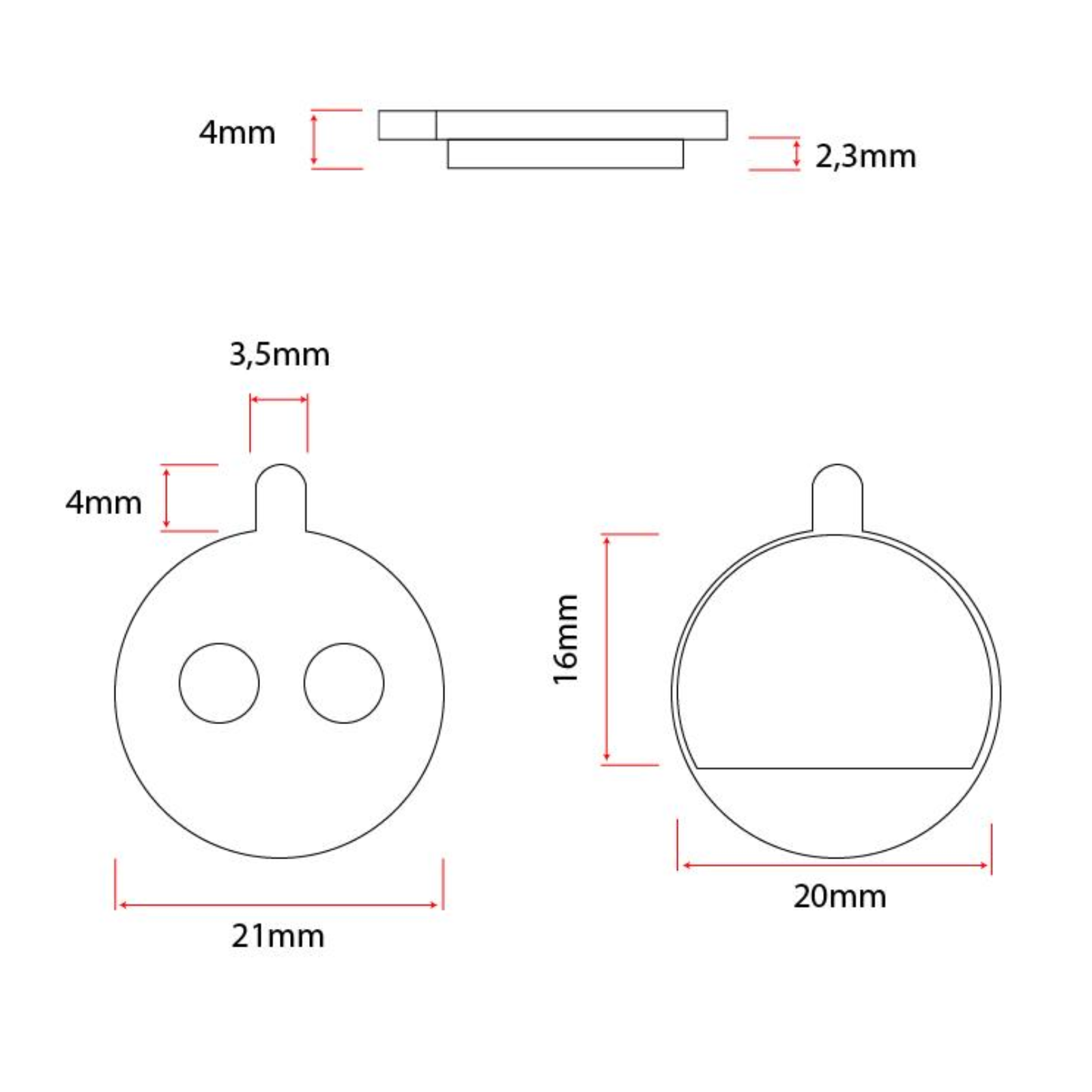 Bremsbelag Semi Metall für Digger ES3 1 Paar Aftermarket