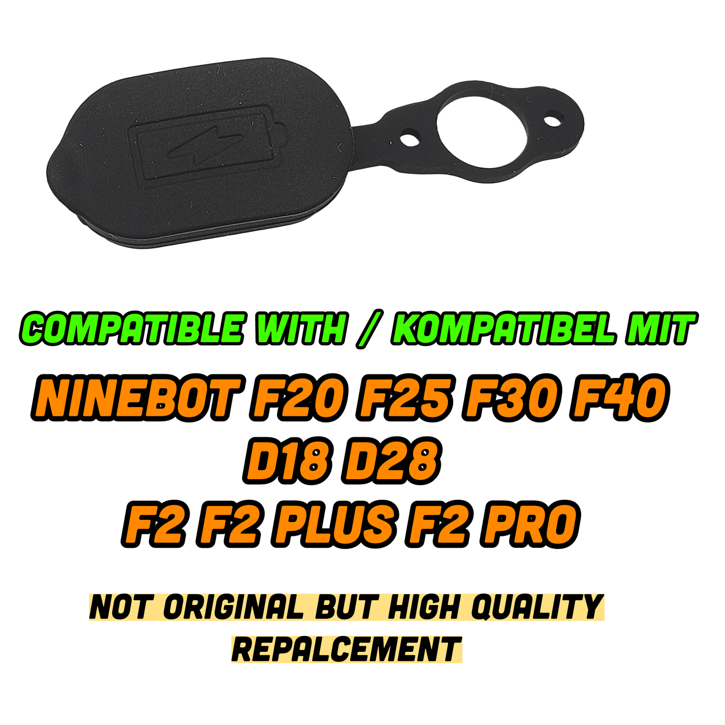 Ninebot F20 F25 F30 F40 Shop Port Cover Gummi Eftermarknad