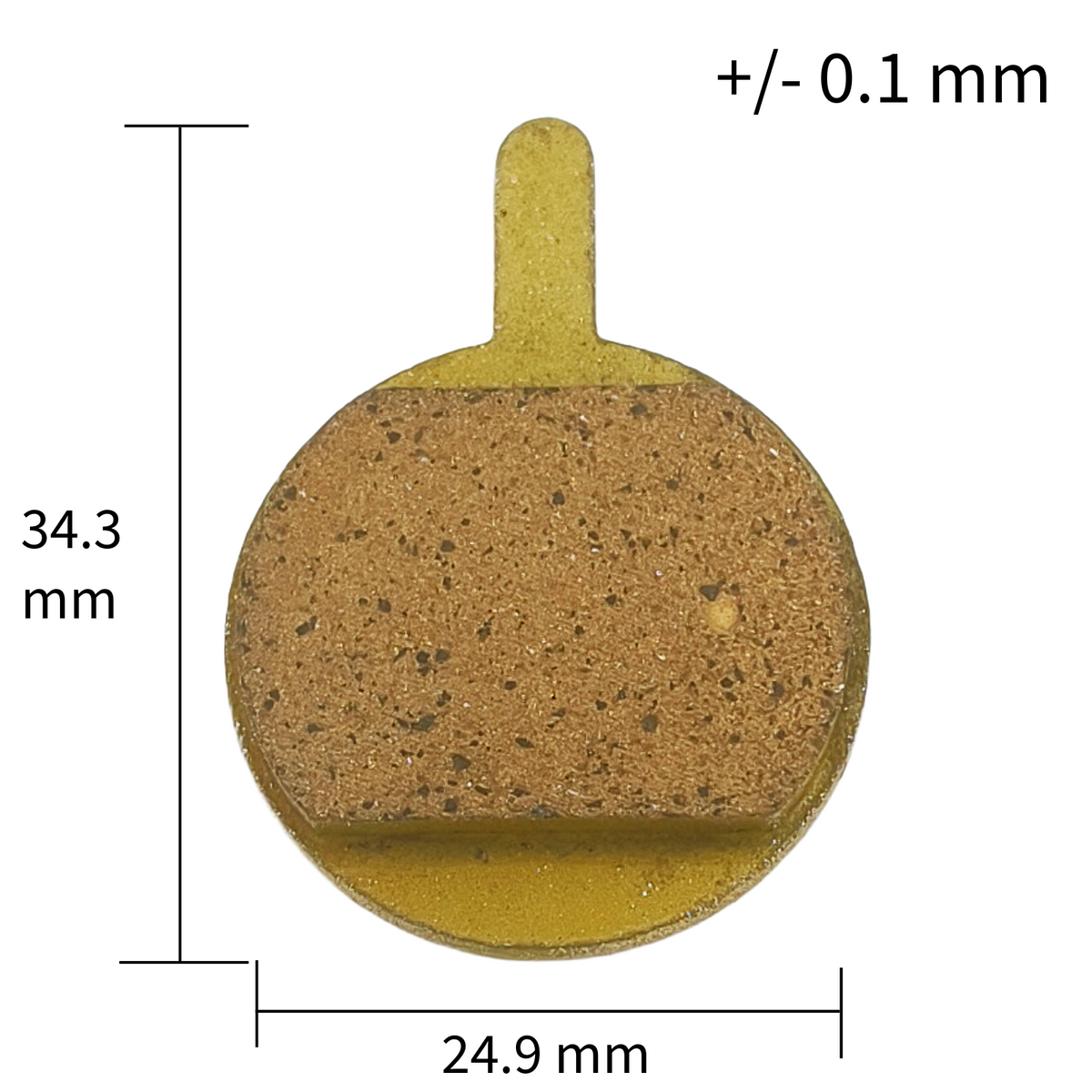Bremsbelag Vollmetall 24,9x34,3 Universal Aftermarket