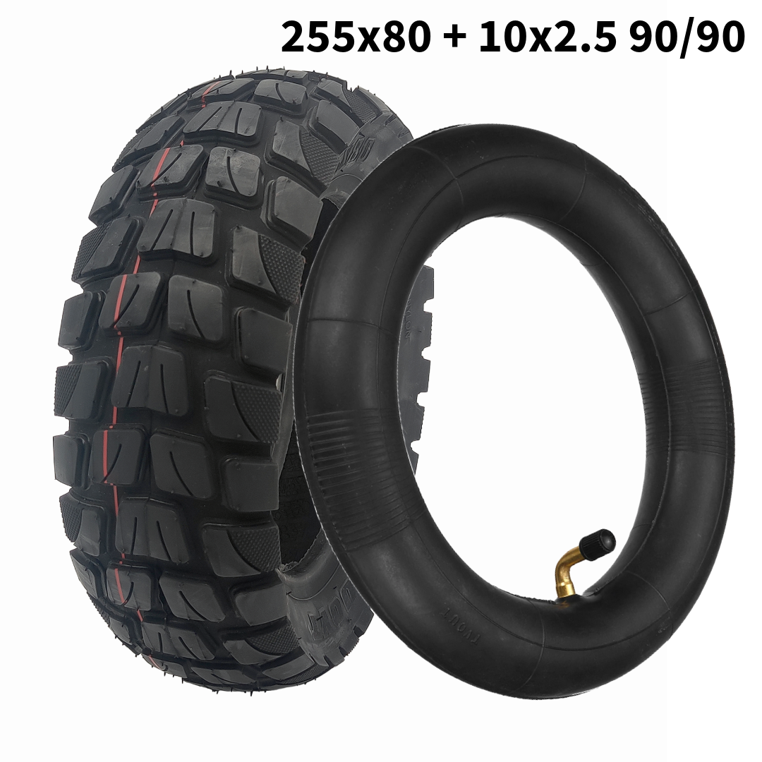 Reifen mit Schlauch 10x3 85/65-6 90 Grad Ventil für Teverun Blade Mini Ultra Aftermarket
