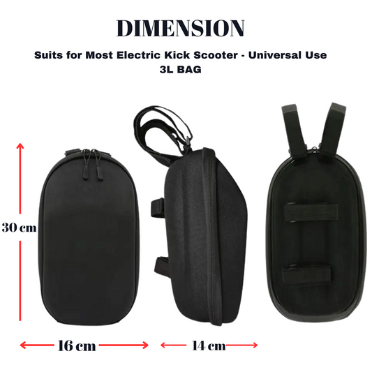 E-Scooter Bag Handlebar 3L Universal för Ninebot Xiaomi SoFlow