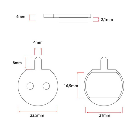 iScooter E9Max Bremsbelag Aftermarket Ersatz  Semi Metall 1 Paar – Bild 5