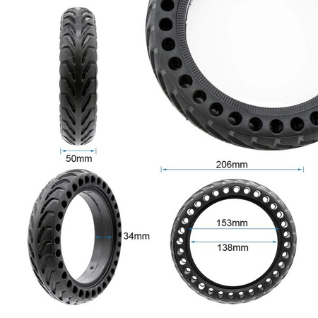 Vollgummireifen Nedong Honeycomb Design 8.5x2 (50-156) Zoll Schwarz