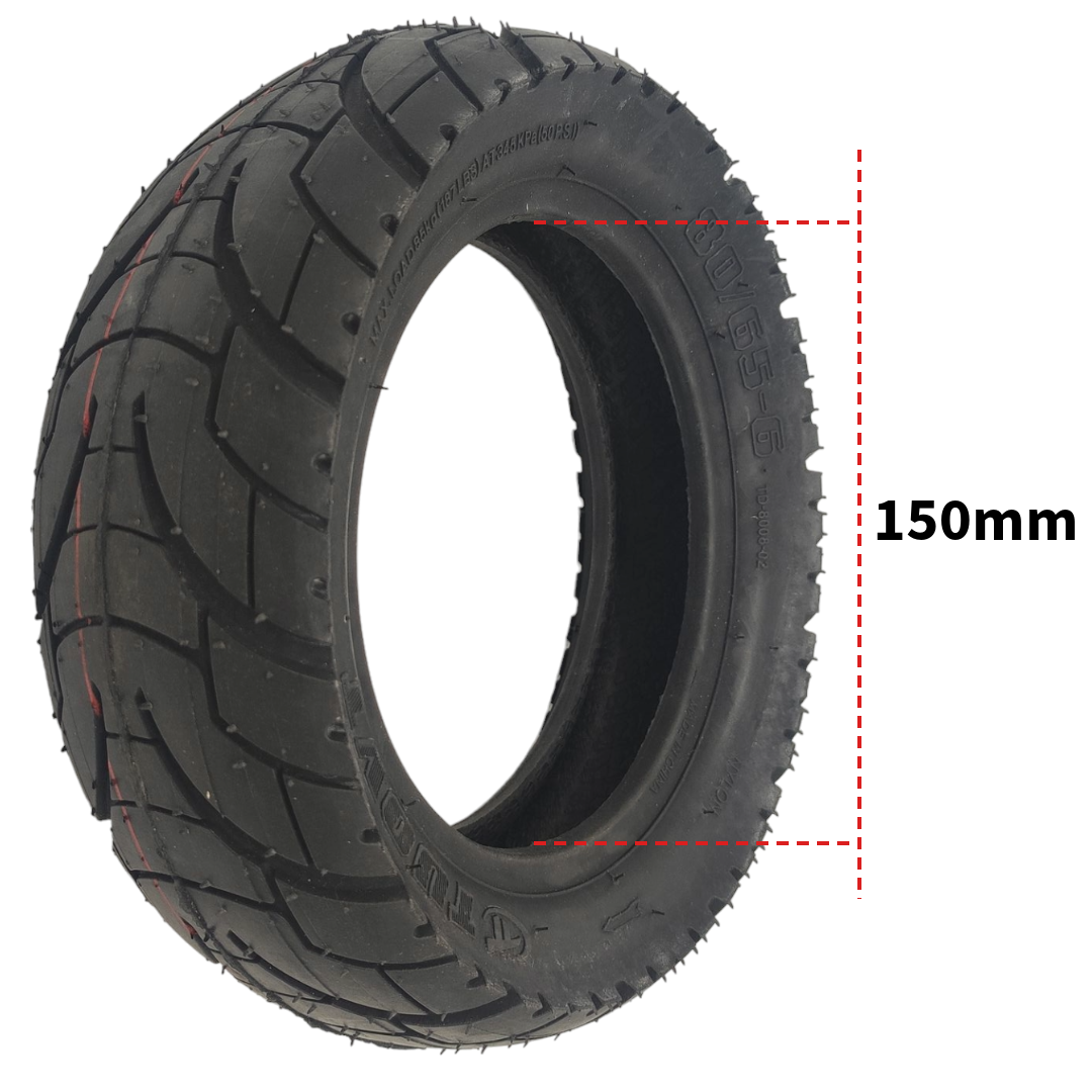 IOHawk Legacy 80/65-6 (10x3) tire set with 10x2.5 90° tube