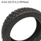 8.5x2 off-road tire with angled tube for e-scooters