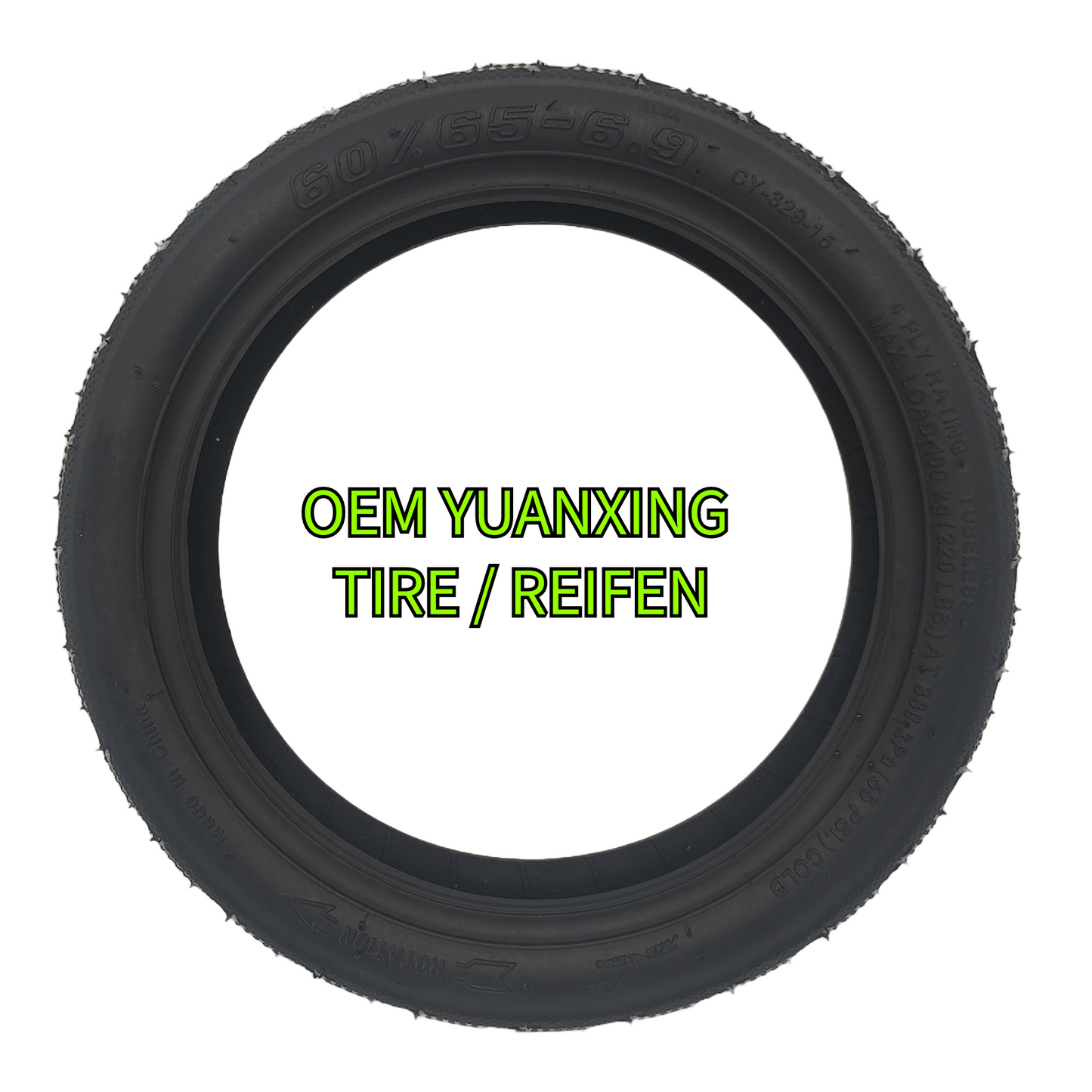 Yuanxing 60/65-6.9 Reifen Tubeless met gelschicht
