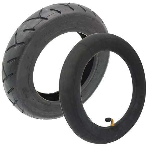 Conjunto de pneus YuanXing 10x2.125 (57-152) com tubo 0° 10x2.125 para hoverboard e-scooter