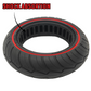 9.5x2.5-6.1 inch solid rubber tire black red